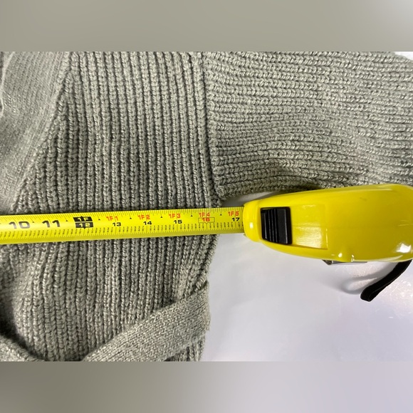 Zara Kids Girls Sage Green Chunky Knit Wrap Front Tie Cozy Cardigan | 8-9 - Picture 8 of 12